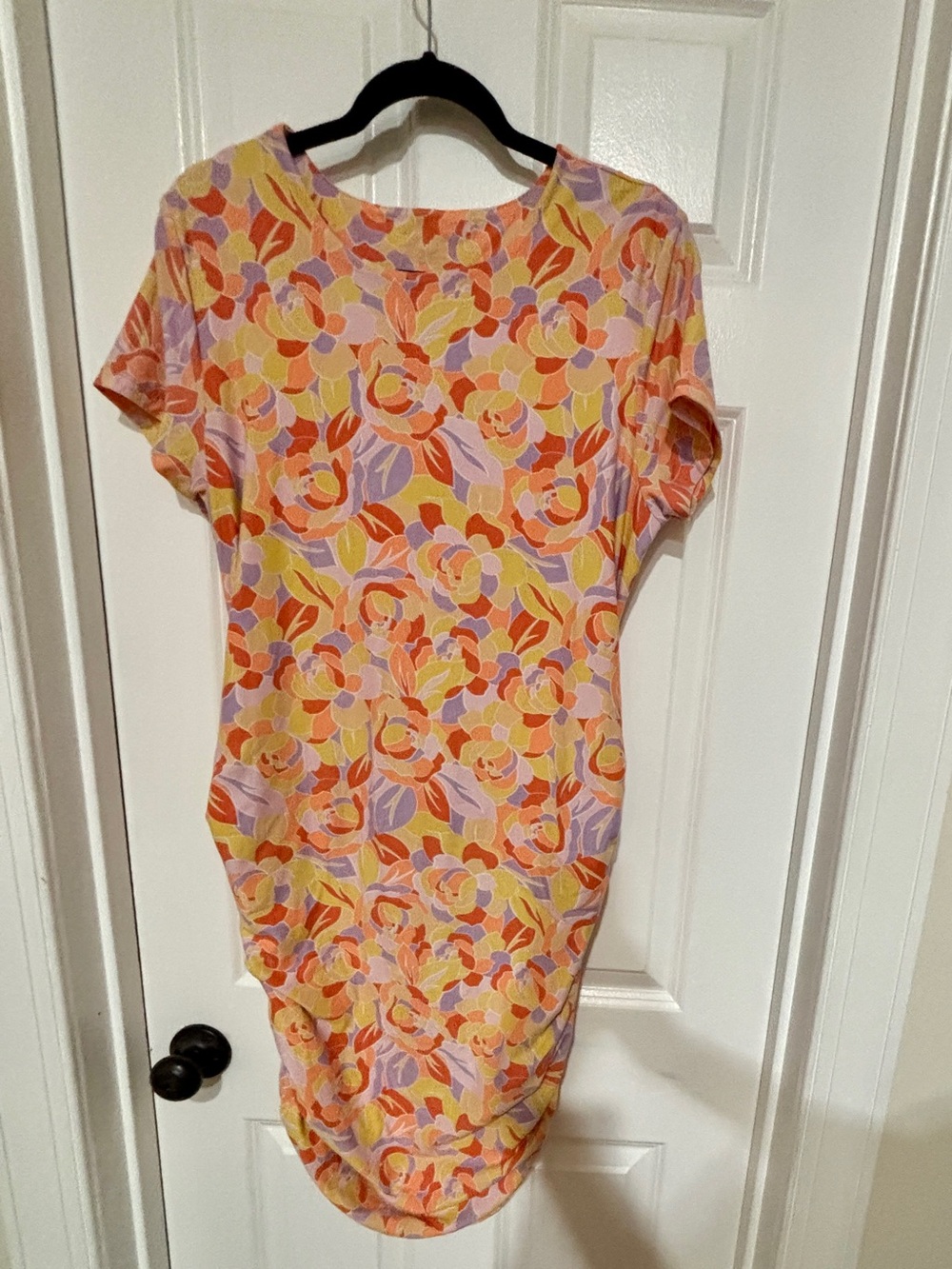 LuLaRoe Peach Multi Floral Midi Dress